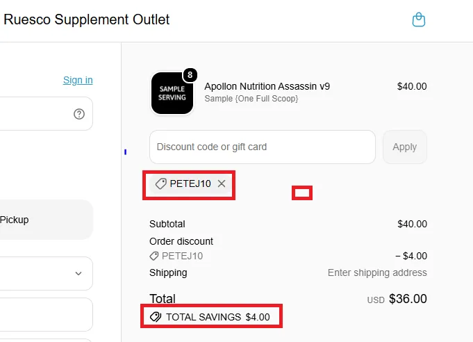 Ruesco 10% off coupon